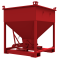 Concrete Silo | red painted RAL 3003 | 750 l, external dimensions: 1191 x 1191 x 1371 mm